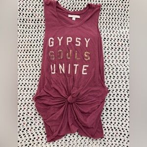 Spiritual Gangster Gypsy Souls Unit Muscle Tank in Marsala
